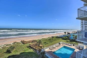 Oceanfront Retreat w/ Pool Steps From Ormond Beach