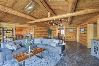 Fairbanks Log Cabin w/ Waterfront Deck & Views!