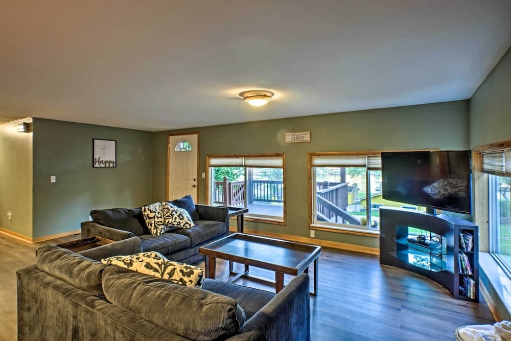 Boat Dock, Game Room: Lakefront Sunrise Beach Home