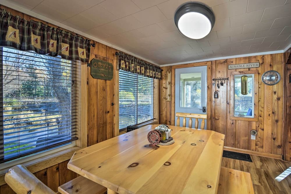 Riverfront Grayling Retreat w/ Fire Pit & Dock!