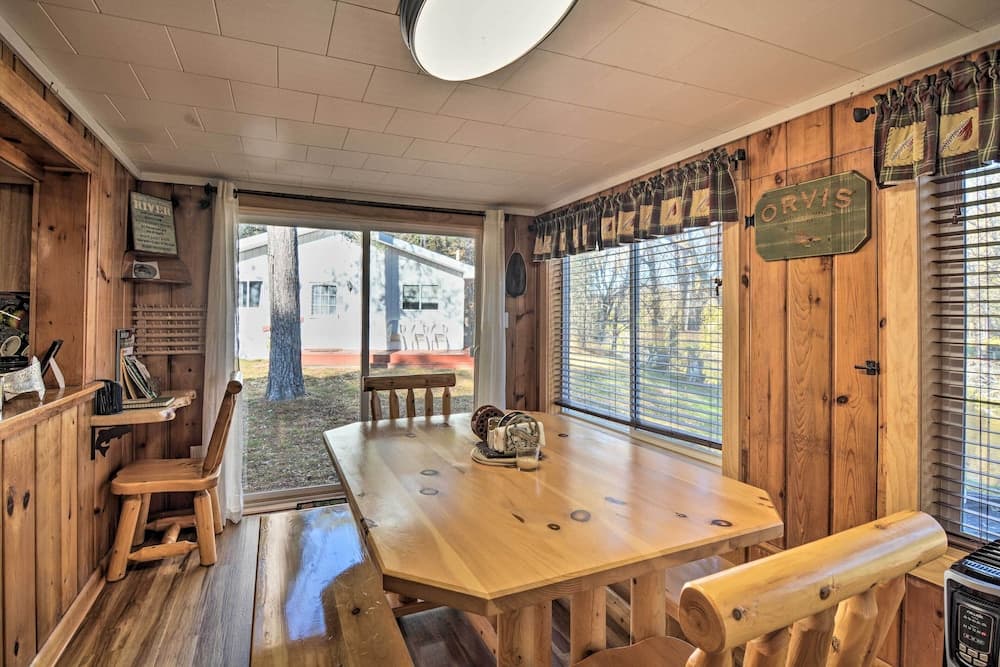 Riverfront Grayling Retreat w/ Fire Pit & Dock!