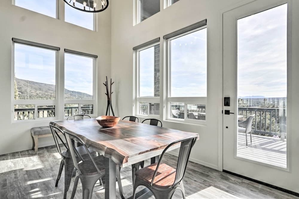 Modern Pine Retreat w/ Deck & Stunning Views!