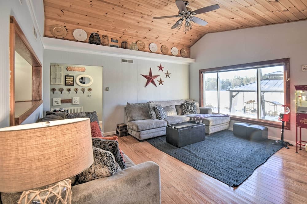 New Hampshire Home w/ Private Beach, Dock & Rafts!