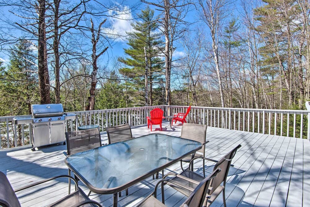 Wooded Waterfront Grantham Home < 10 Mi to Ski!