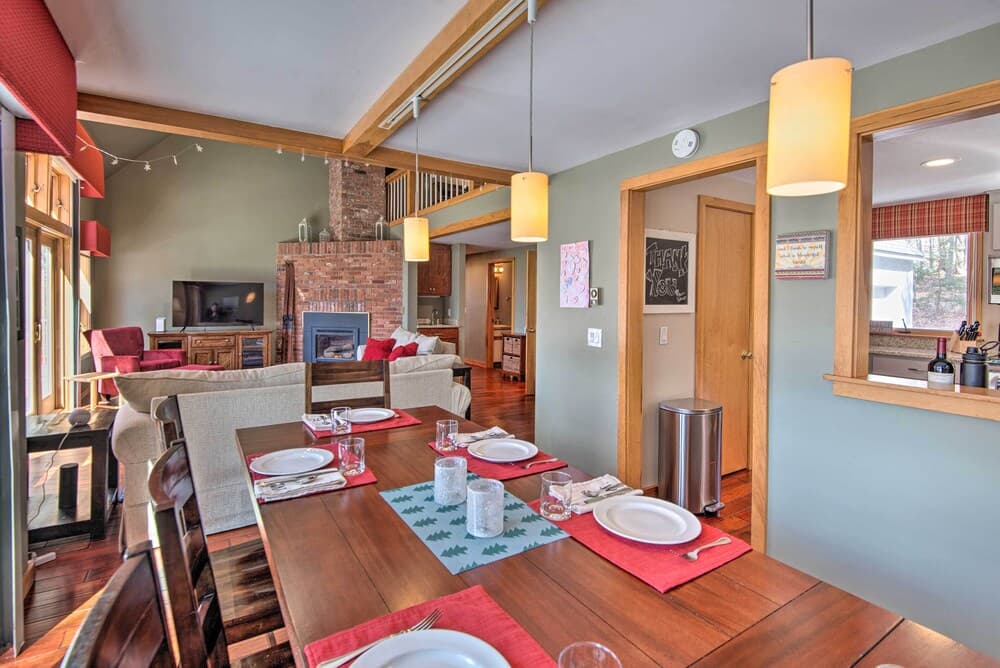 Wooded Waterfront Grantham Home < 10 Mi to Ski!