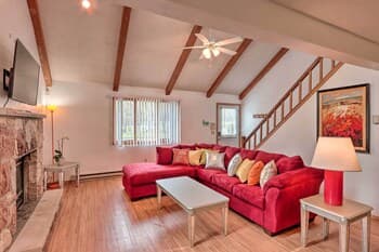 Rustic Poconos Home w/ Grill: Steps to Beach!