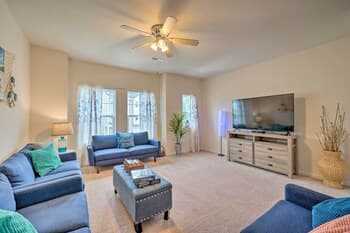Modern Coastal Condo w/ Patio: 1 Mi to Beaches!