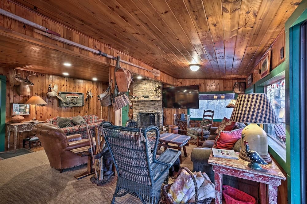 Spacious Waterfront Retreat w/ Dock & Hot Tub