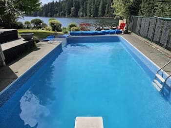 Luxury ocean dock pool villa