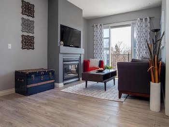 Comfy Home Office Condo w Parking Balcony Coffee