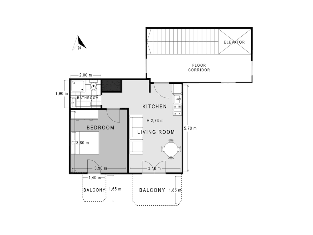 Sanders Arch - Delightful 1-bedroom Apartment With Balcony