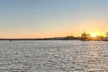 Luxe Waterfront Oasis w/ Dock, Heated Pool & Spa!