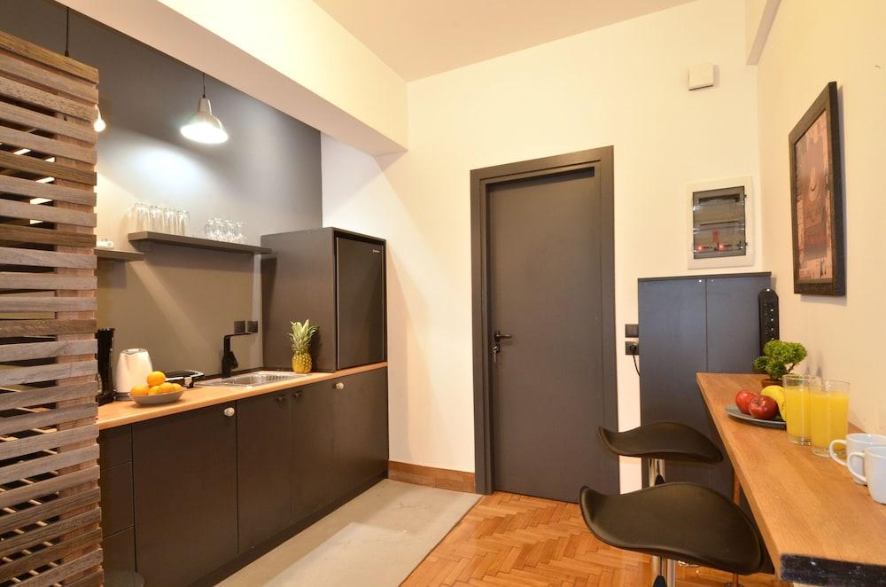 A modern rustic cosy apartment