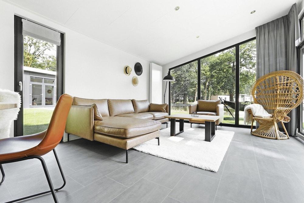 Modern Chalet With a Smart TV Near Forest