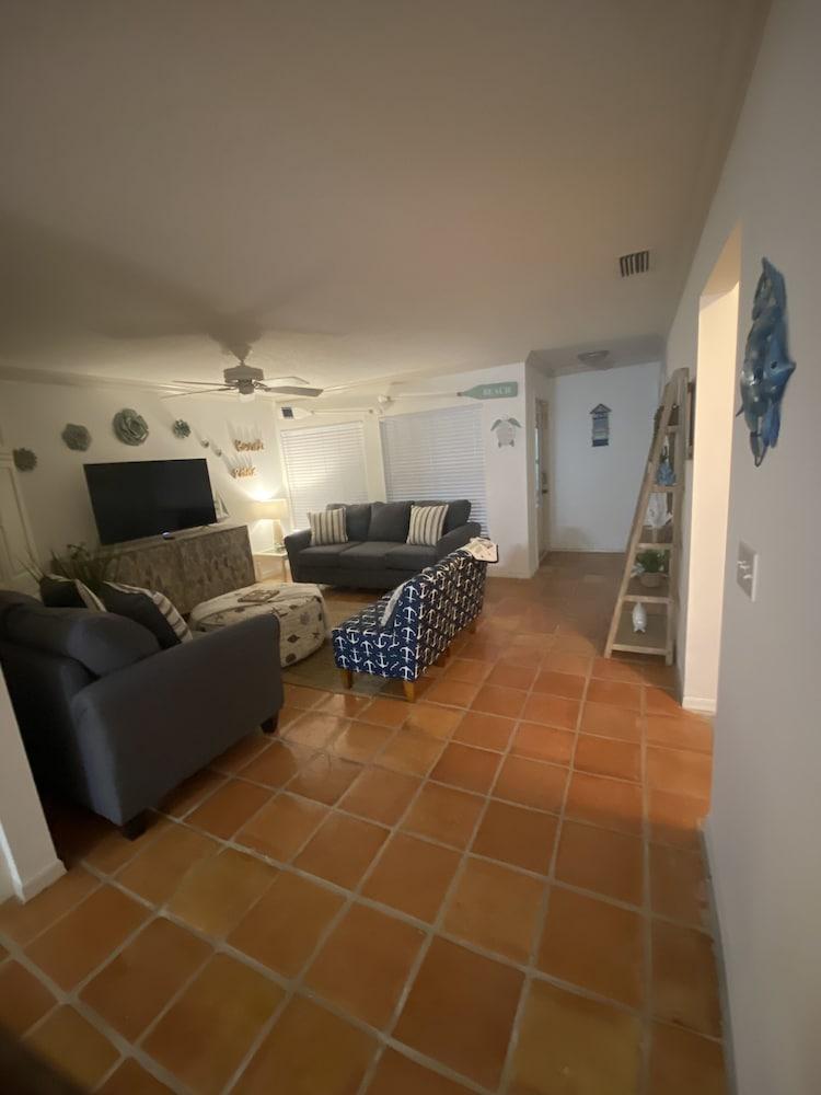 Tropical Theme Home Steps from the Beach