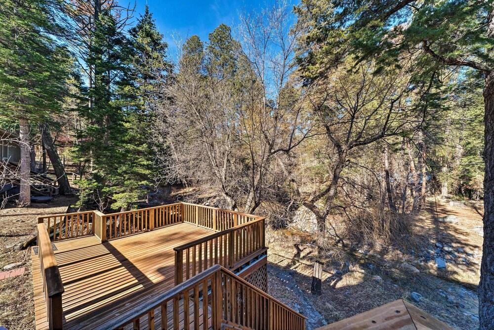 Scenic Riverside Cabin w/ Multi-level Deck & Grill