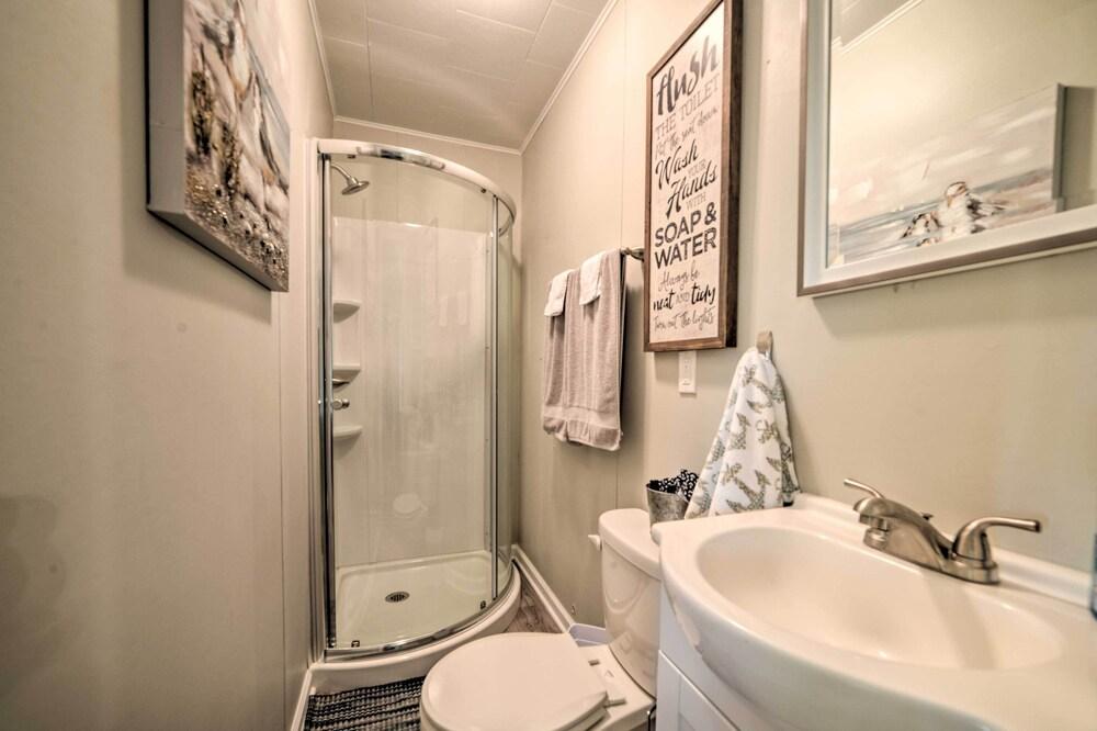 Modern Lakefront Getaway w/ Deck + Dock, In Cove!