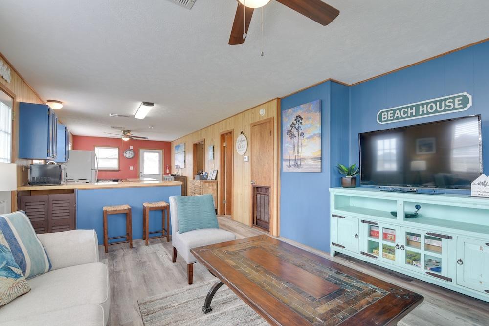 Ocean View, Deck: Colorful Crystal Beach Home!