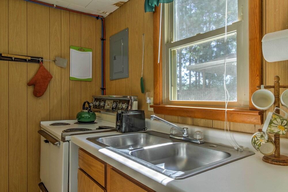 Lakefront Studio Cabin w/ Dock & Fire Pit!