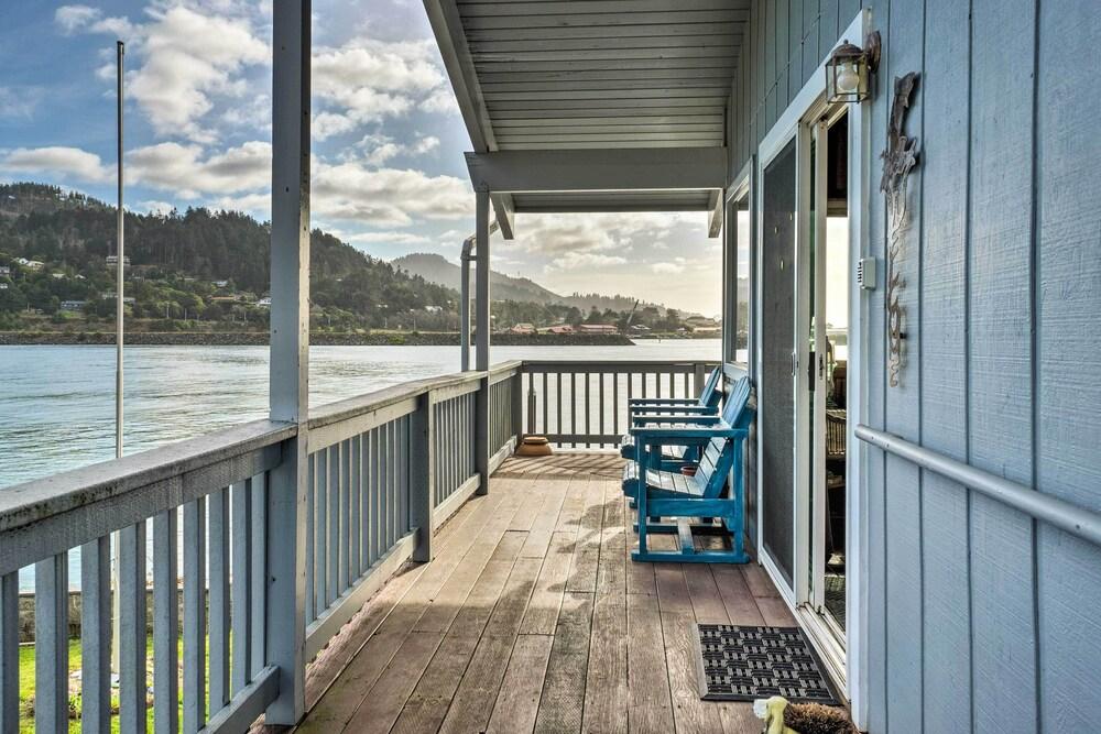 Waterfront Gold Beach Home w/ Deck & Views!