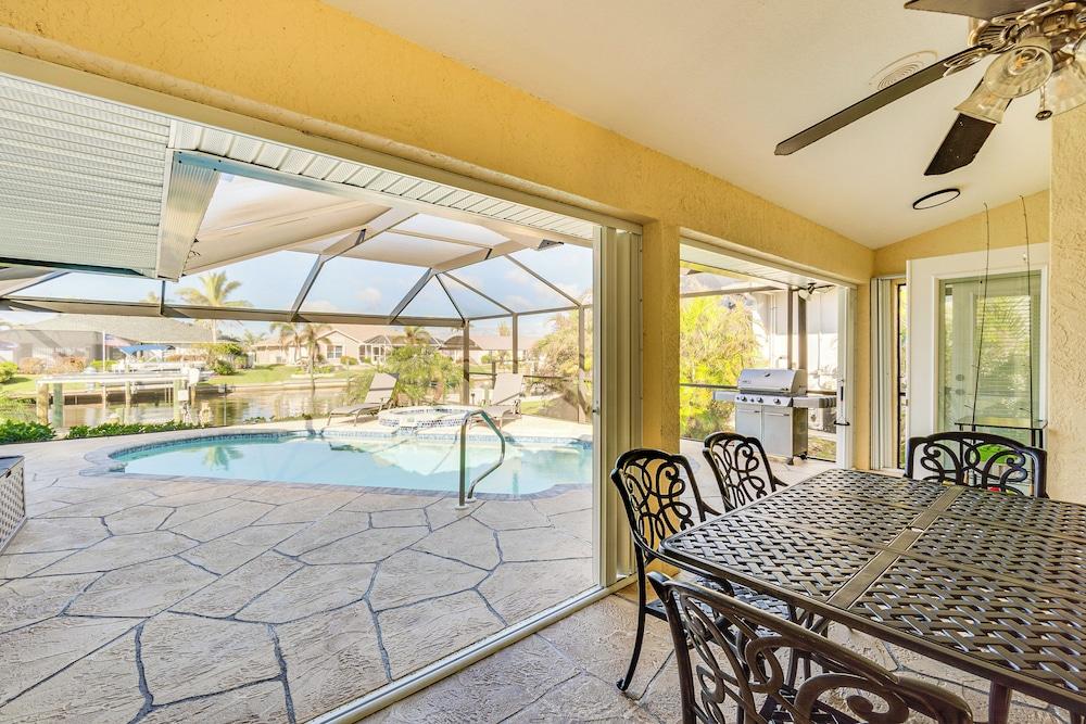 Luxe Waterfront Oasis w/ Dock, Heated Pool & Spa!