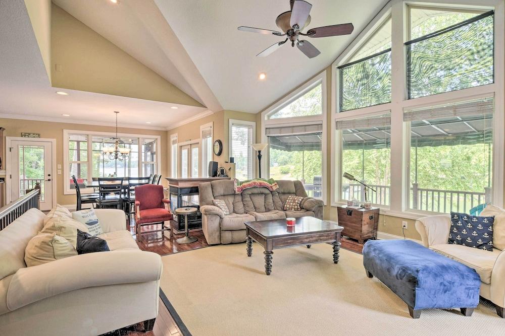 Waterfront Getaway w/ Fire Pit + Game Room!