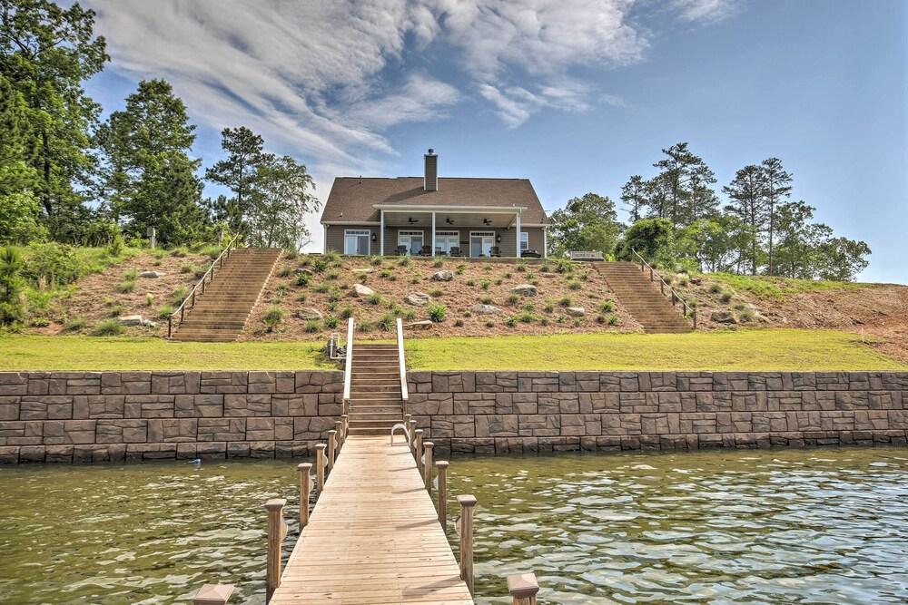 Elegant Lakefront Gem w/ Dock + Sunset Views!