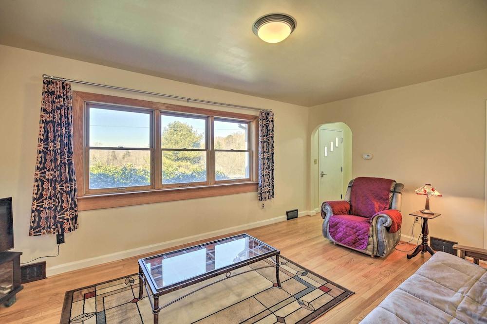 Quaint Creekside Home w/ Spacious Deck & Yard