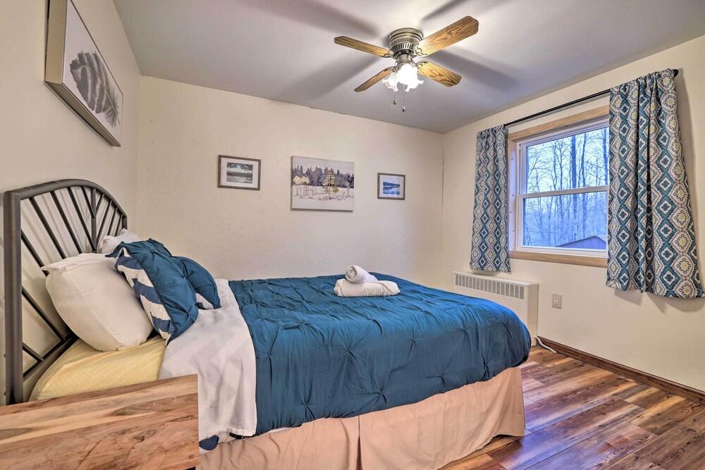 Furnished Deck + Fire Pit: Lake Wallenpaupack Home