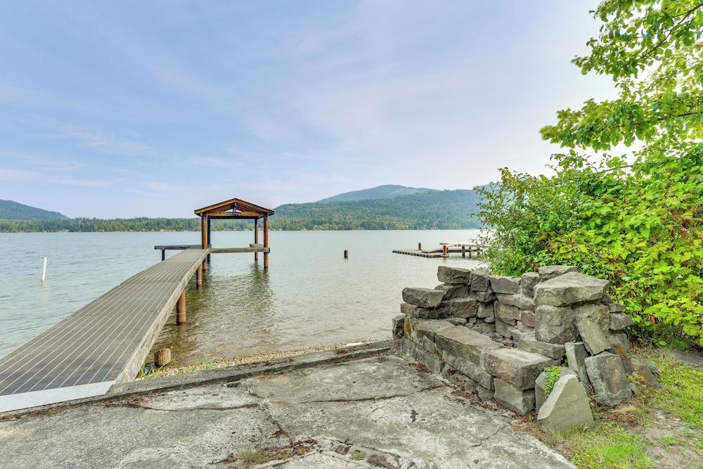 Lake Whatcom House w/ Private Hot Tub + Dock
