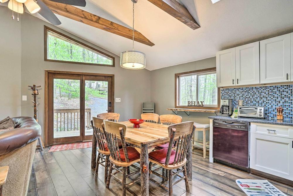 Walk to Lake & Beach: Pocono Cabin w/ Fire Pit