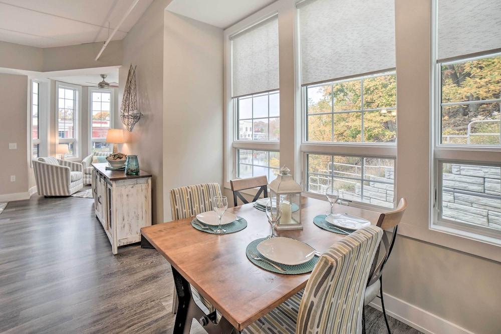 Luxe Manistee Condo w/ Balcony & River Views!