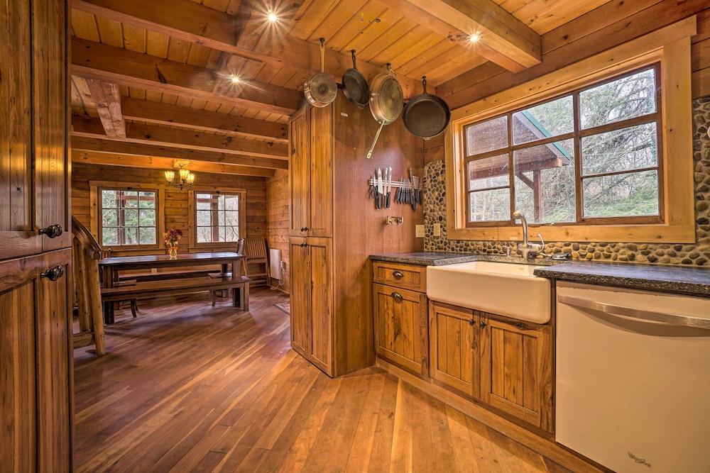 Scenic Log Cabin With Fire Pit & Stocked Creek!