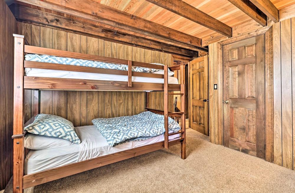 Game Room & Fire Pit: Tree-lined Pocono Lake Cabin