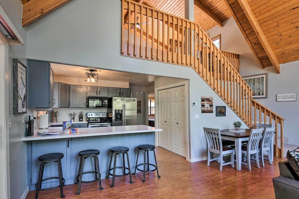 Fire Pit & Furnished Deck: Modern Munds Park Cabin