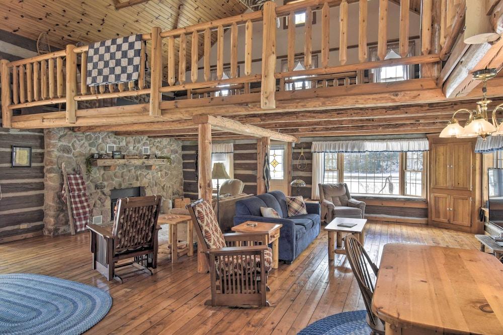 Log Cabin on the Wolf River w/ Private Hot Tub!